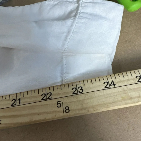 Eileen Fisher White Organic Linen Crop Cargo Utility Pants Womens Sz 8 Gorpcore‎ - Picture 8 of 9